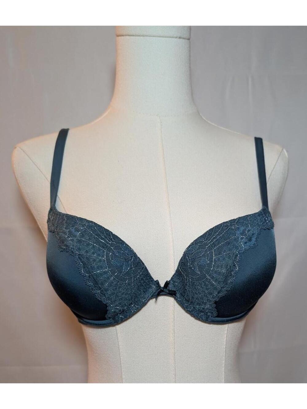 Adore Me Stylish Dark Teal Push-Up Bra - Size 34A